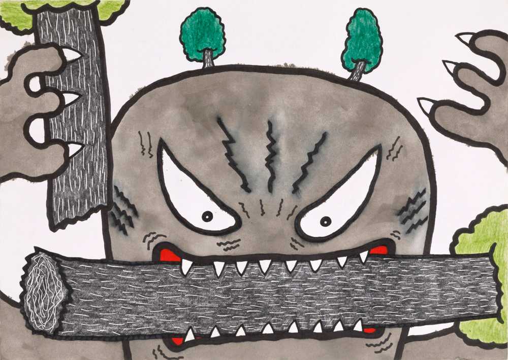 Forest Monster_2009 H270×W380mm